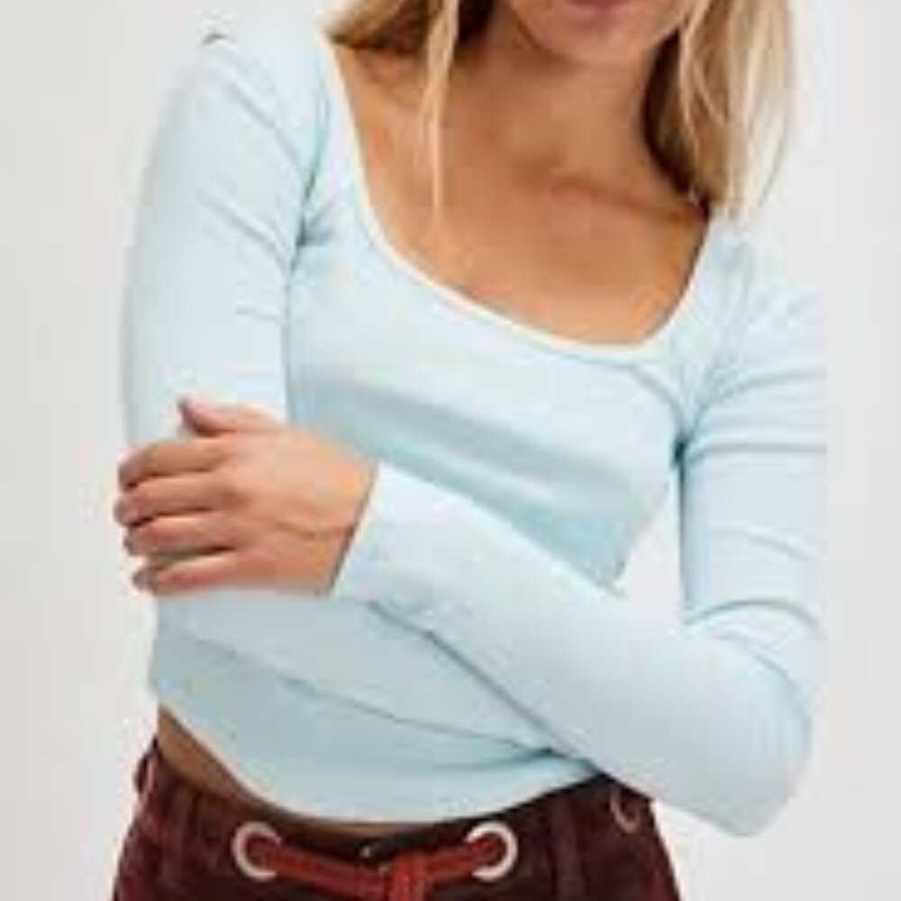 Free People We The Free Hummingbird Long-Sleeve Top NWT * - Picture 2 of 5